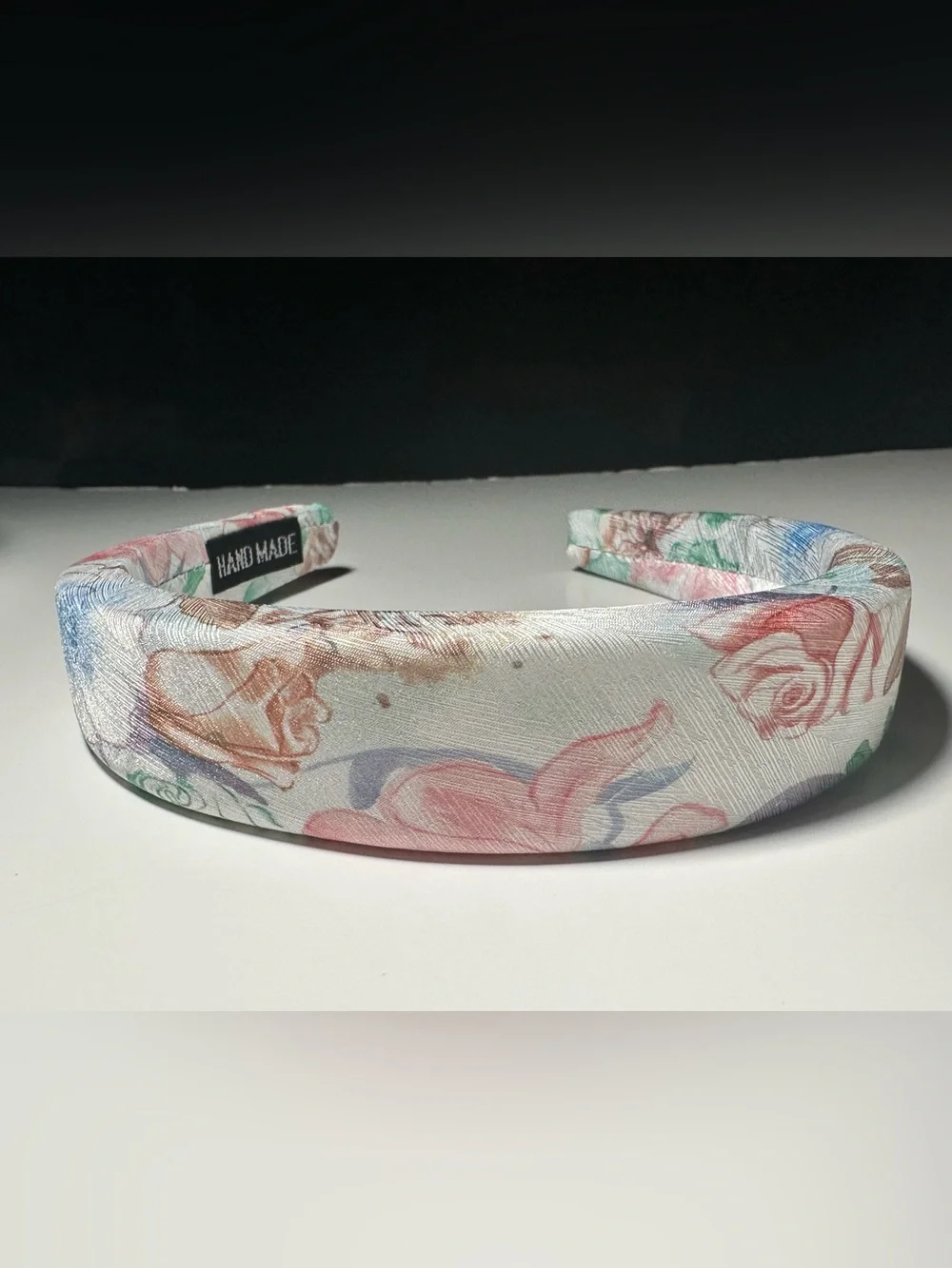 Pastel Floral Padded Headband | Satin Wide Hair Accessory